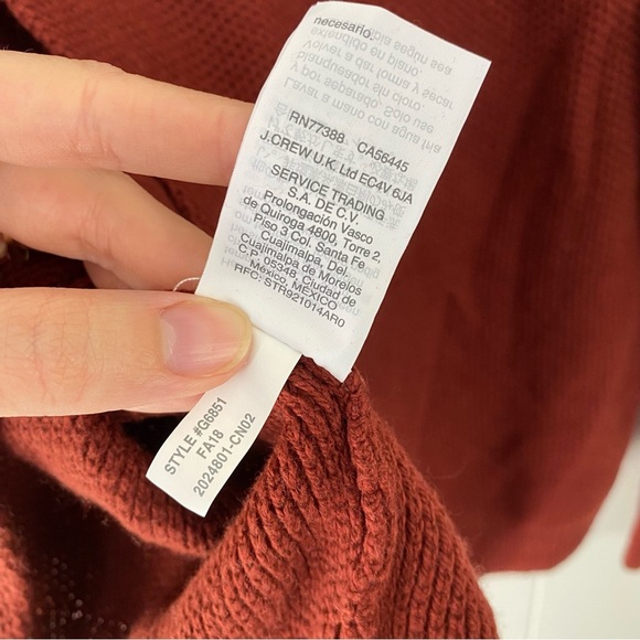 Madewell Sweater Province Cross Back Pullover Burnt Mahogany Sz. Small - Picture 10 of 11